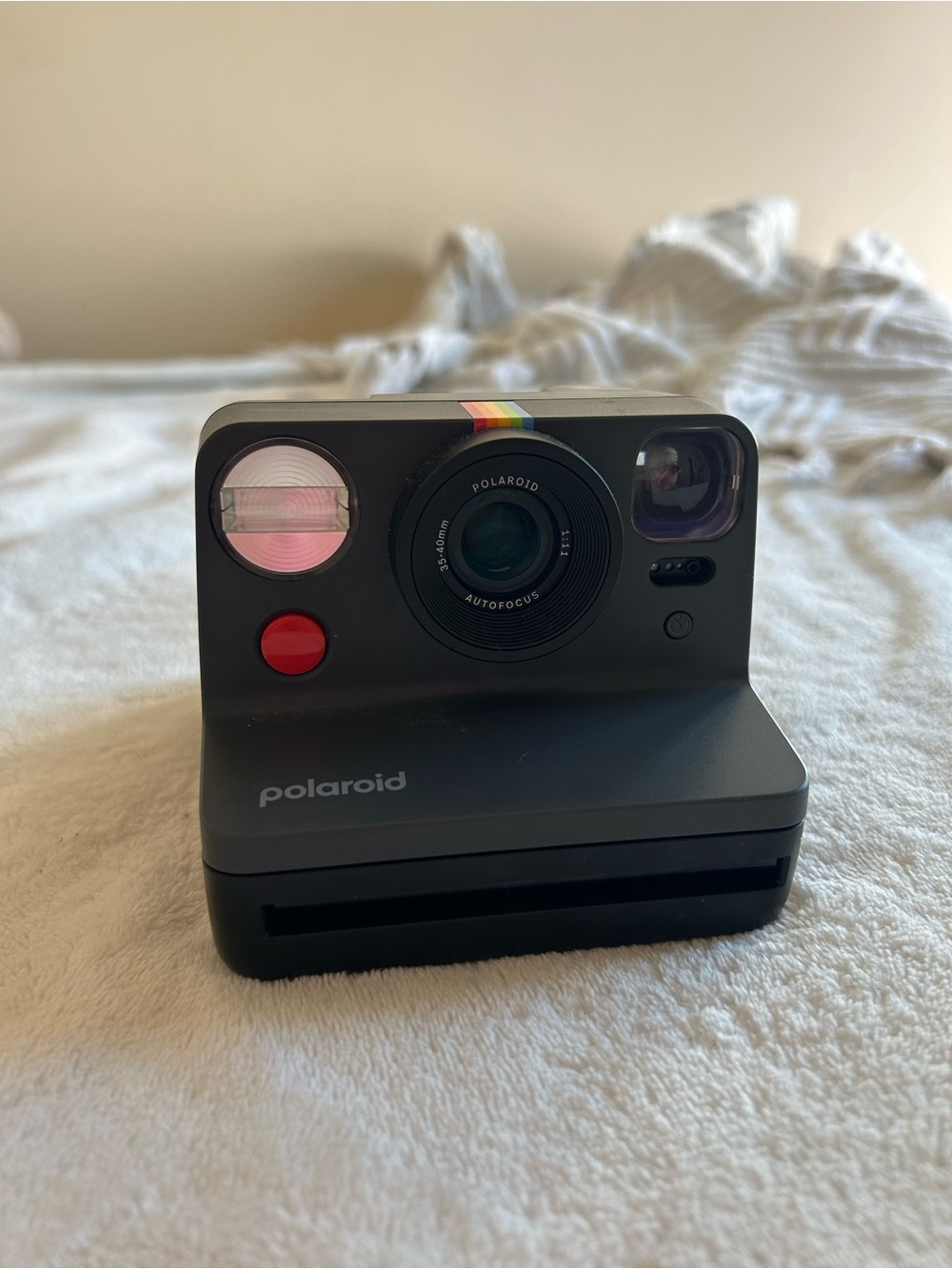 Polaroid Instant Camera in Black with Rainbow Accent